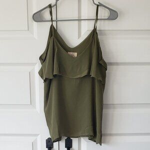 NWT: Chaser Ruffle Overlay Tank Top Size Medium